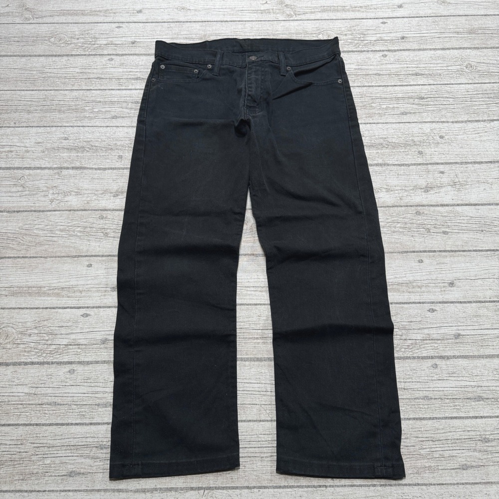 Levi's 504 Jeans Men's 32x30 Black Denim Classic Regular Fit Straight Leg Rugged